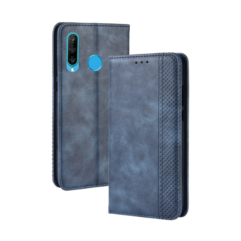 Huawei P30/P50 Flip Leather Case Black Premium