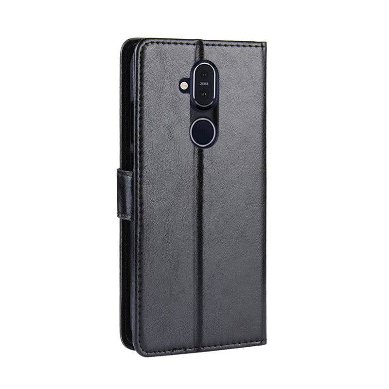 Nokia 8.1 Flip Leather Case with Stand & Lanyard