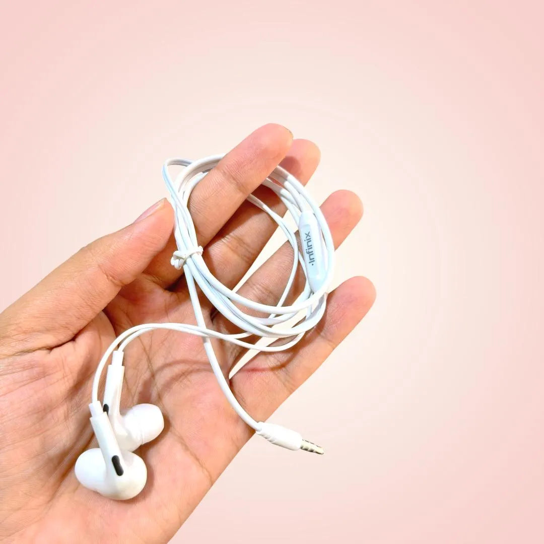 Infinix Original Hi-Fi Super Bass Earphones White