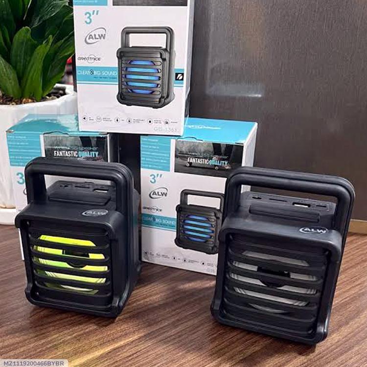 Super Bass Speaker Black Plastic Aluminum Fast Charge