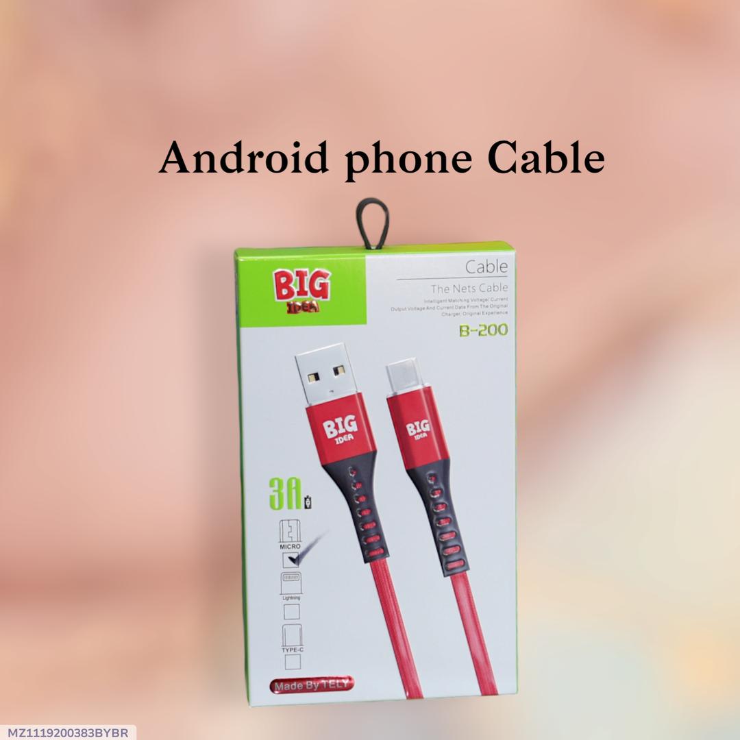 Premium Red Black Android Charging Cable Fast Durable