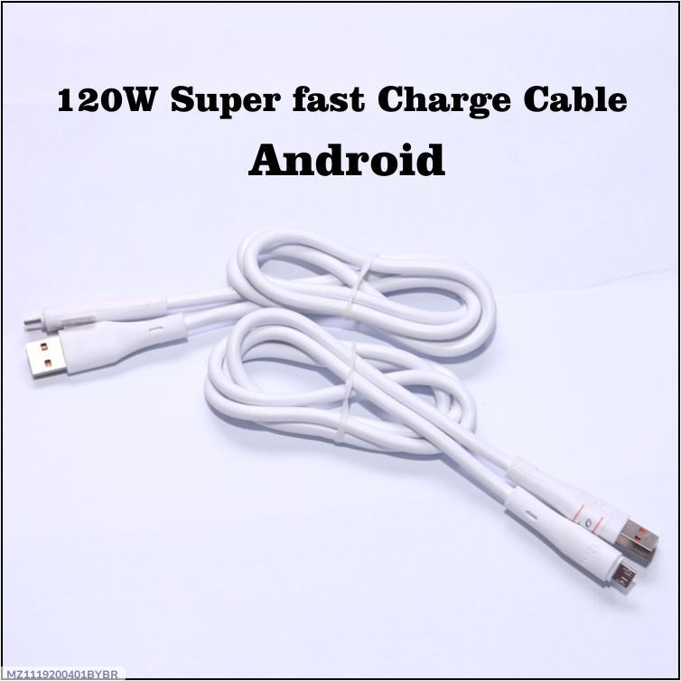 120W Super Fast Charge Cable White Copper Core
