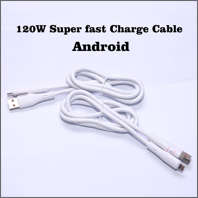120W Super Fast Charge Cable White Copper Core