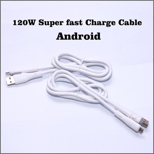 120W Super Fast Charge Cable White Copper Core
