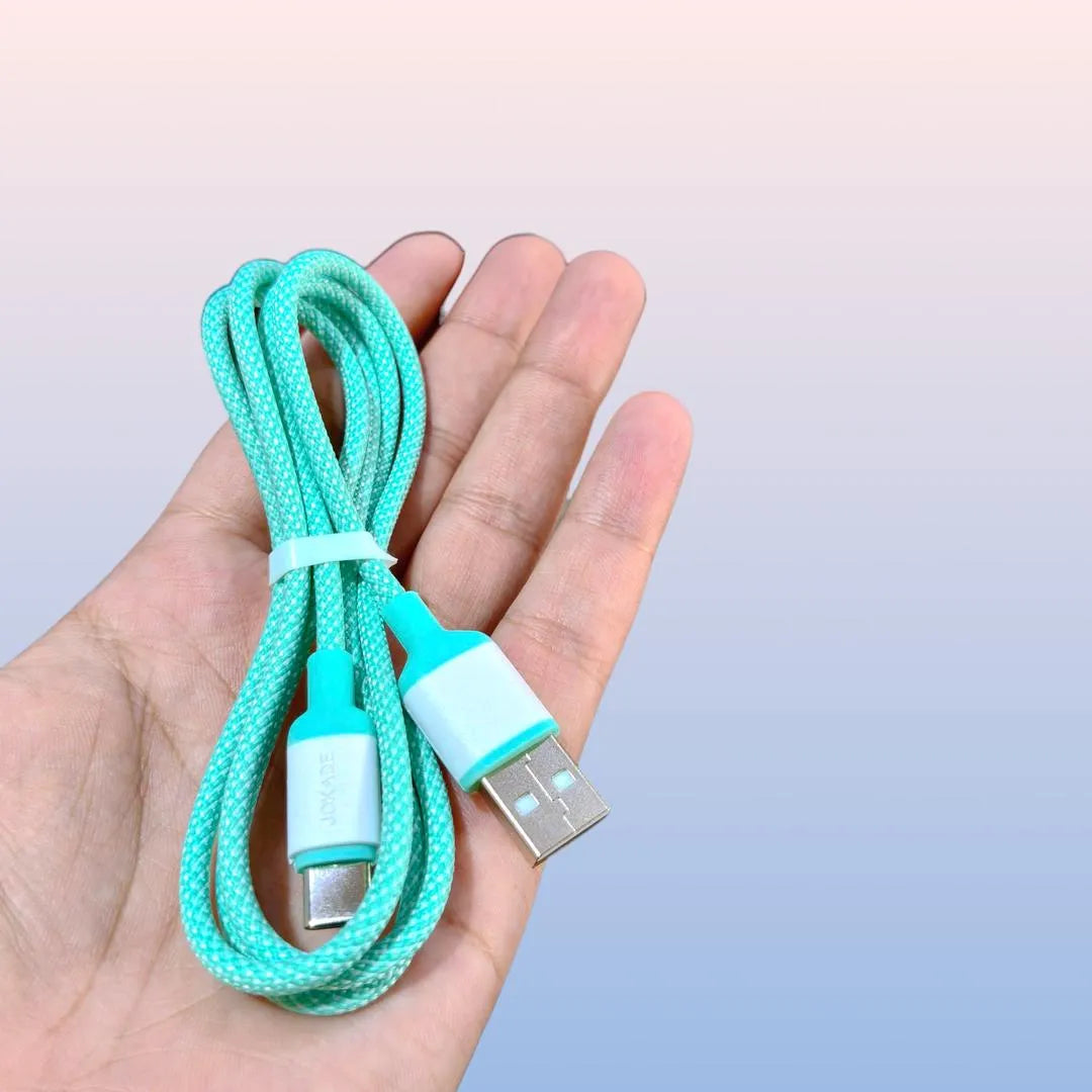USB-C to Type-C Cable 5A Braided Green