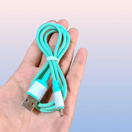 5A Fast Charging Cable Green Braided for Phones Tablets