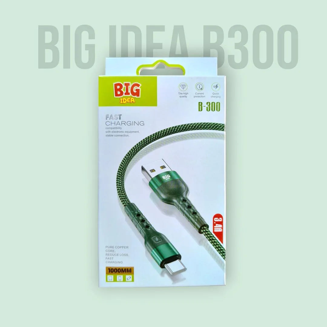 Big Idea B-300 30A Pure Copper Charging Cable Green Black