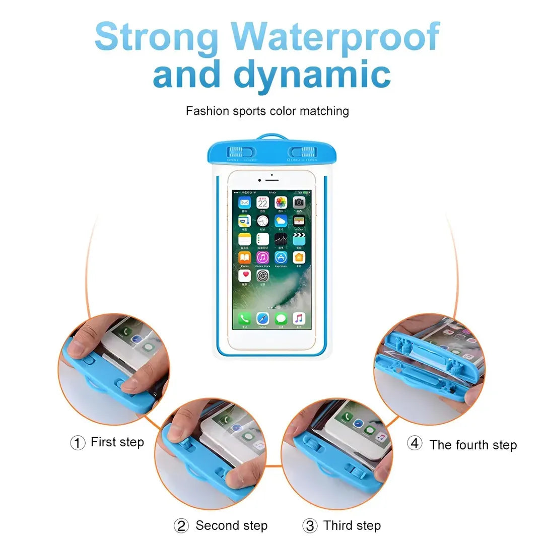 Universal Waterproof Mobile Cover IPX8 Black Silicone
