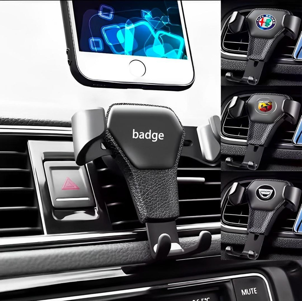 Car Phone Holder Black ABS Gravity Secure