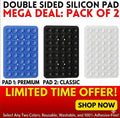 Double Sided Silicone Suction Pad for Phones Black White