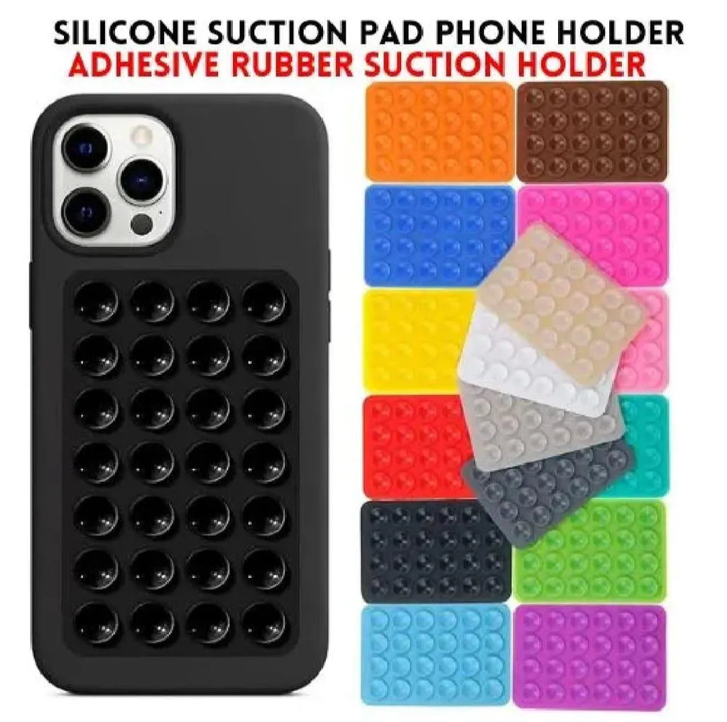 Double Sided Silicone Suction Pad for Phones Black White