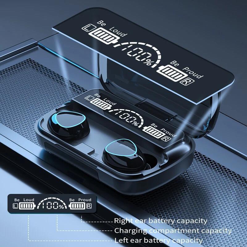 Bluetooth 5.0 Earbuds Black Active Noise Cancellation