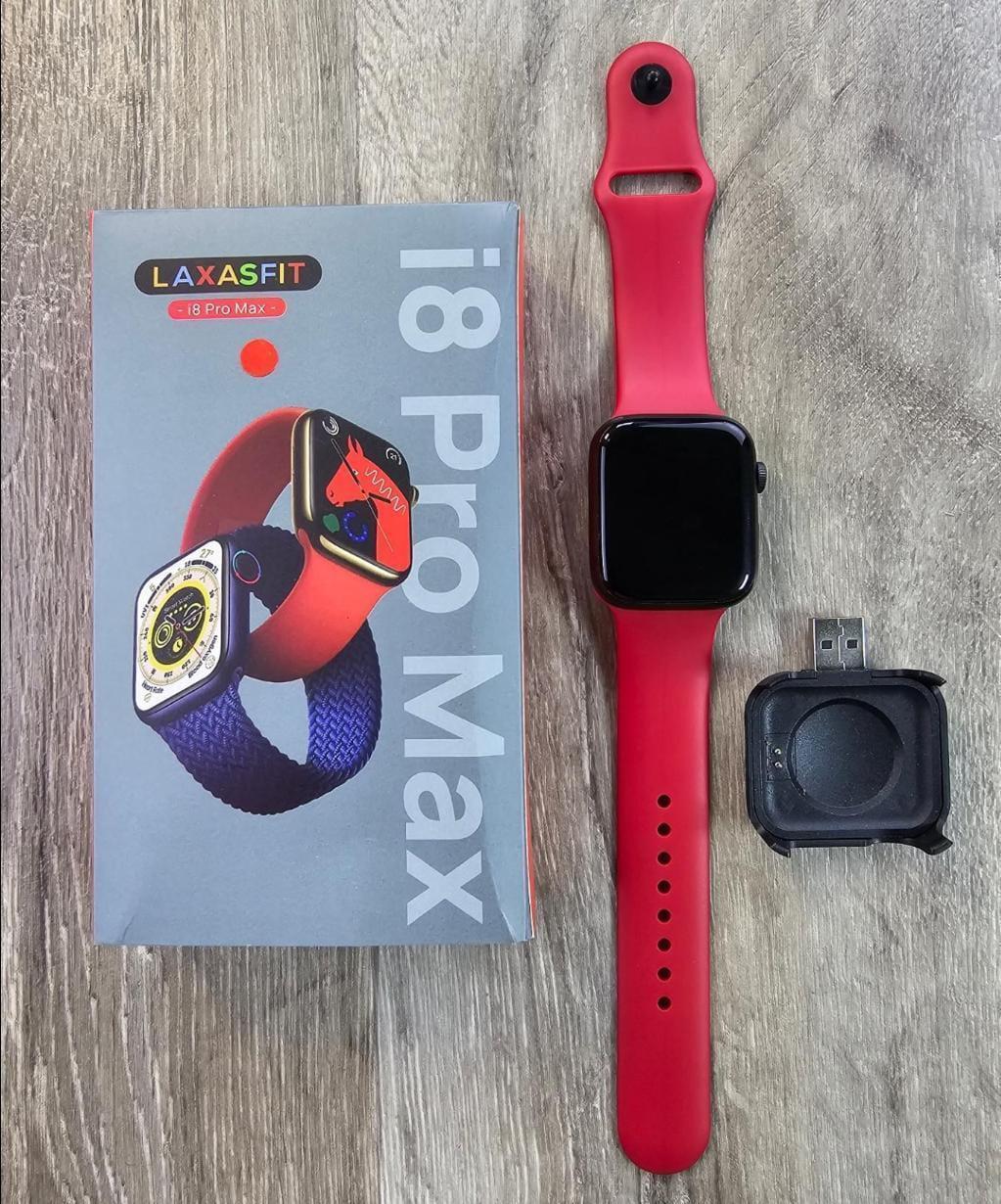 Smart Watch Silicone Red Black Lightweight Health Tracker