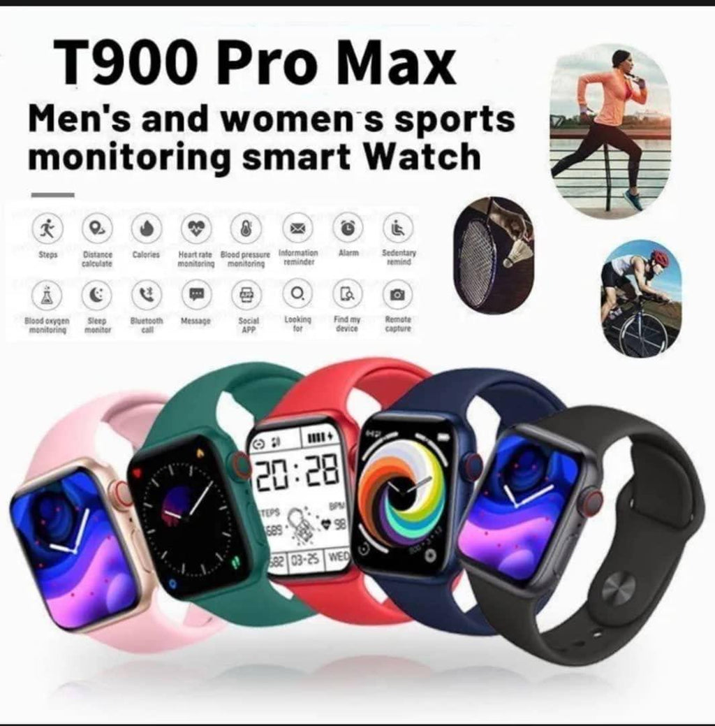 Smart Watch Black Silicone Band with Health Tracker