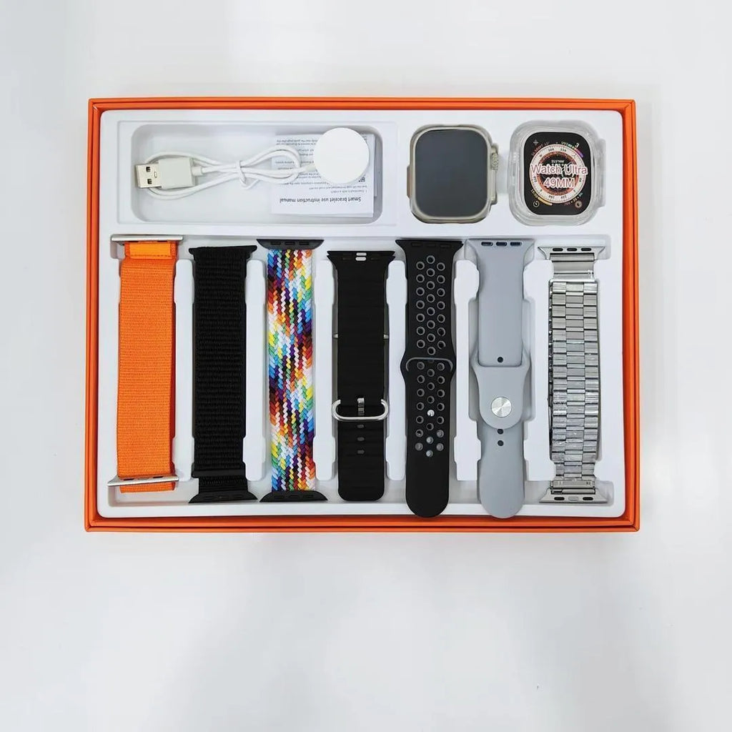 Multicolor Smart Watch with 7 Straps Battery Life