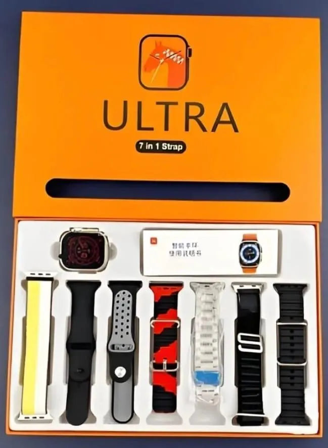 Multicolor Smart Watch with 7 Straps Battery Life