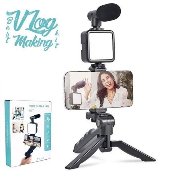 Vlogging Kit Portable Lightweight Black ABS