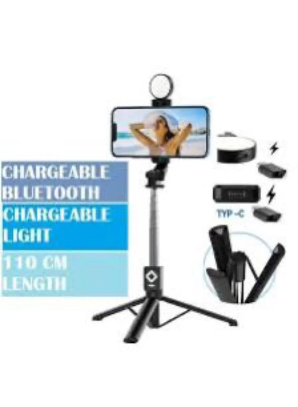 Portable Black Selfie Stick for Phone