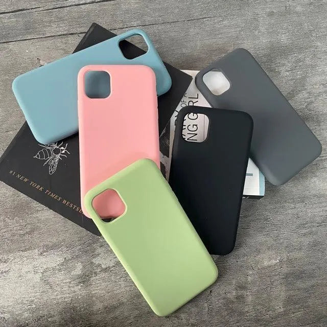 iPhone 11 Silicone Case Vintage Colors Durable Protection