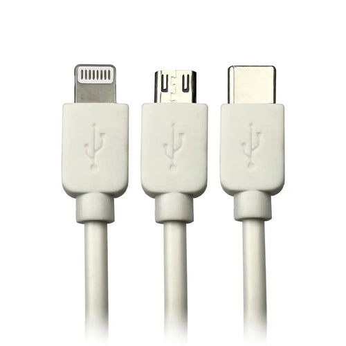 5-in-1 USB Charging Cable White Copper Core
