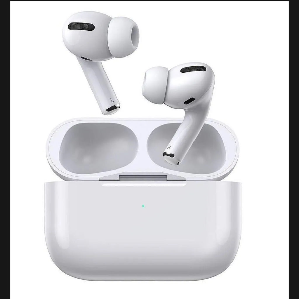 White Wireless Earbuds with Charging Case