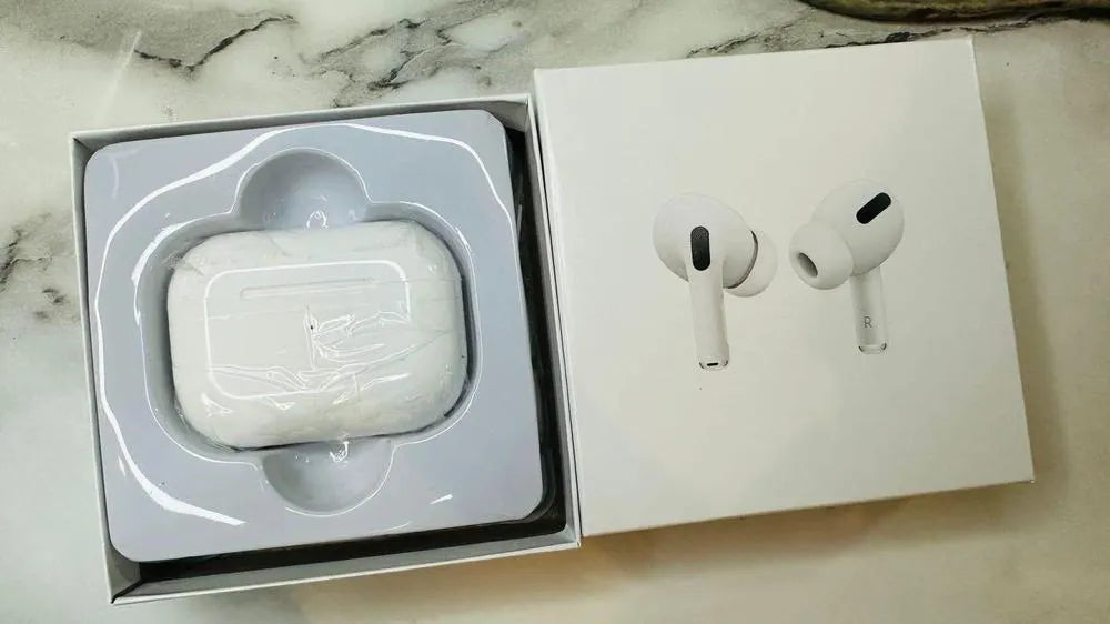 White Wireless Earbuds with Charging Case