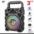 Bluetooth Speaker Black Aluminum Portable Party Use