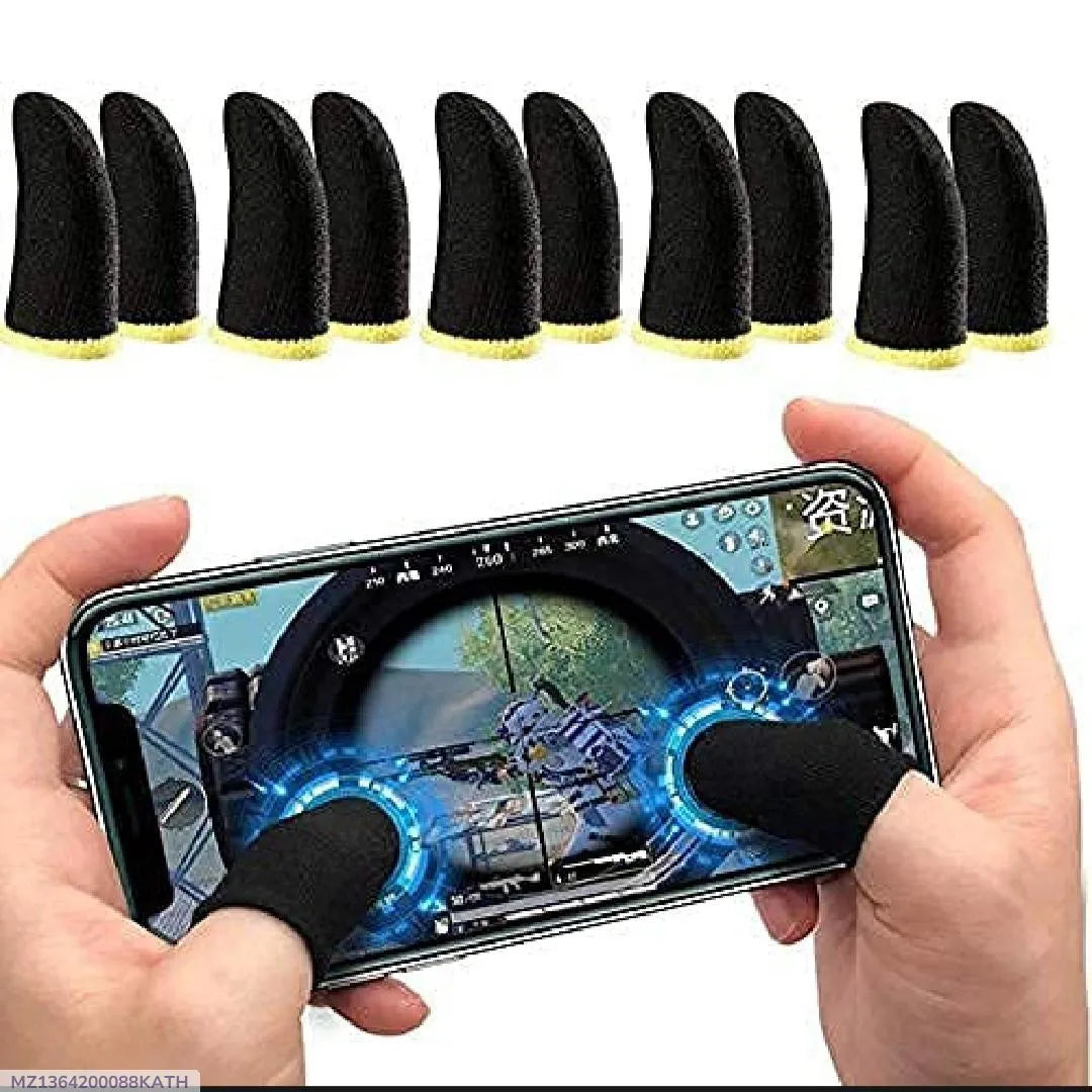 Black Thumb Sleeves for Gaming & Drawing - 5 Pairs Pack