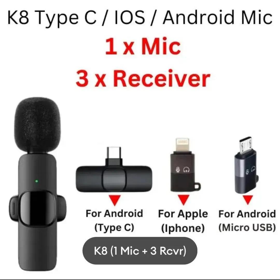 Black Plug & Play Microphone for Vlogging & Outdoor Use