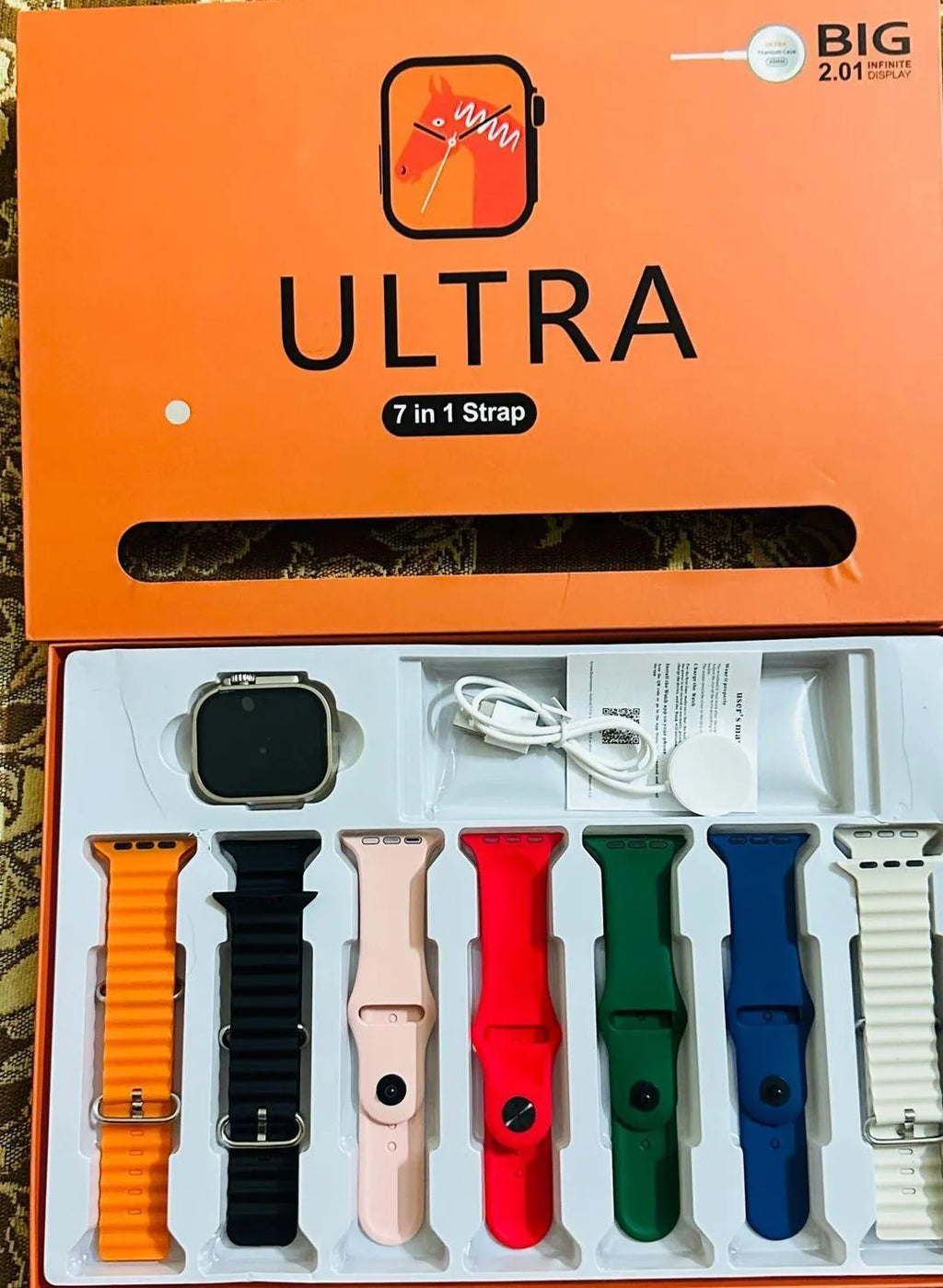 Multicolor Smart Watch with 6 Bands