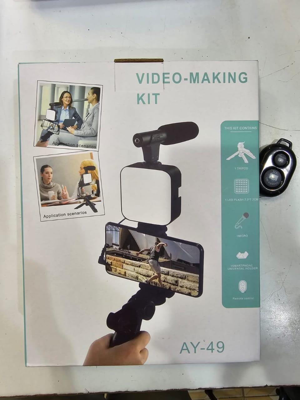 Multi-Functional Tripod Stand Black Portable Video Setup