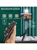 R1S Selfie Stick with LED Light & Bluetooth Remote