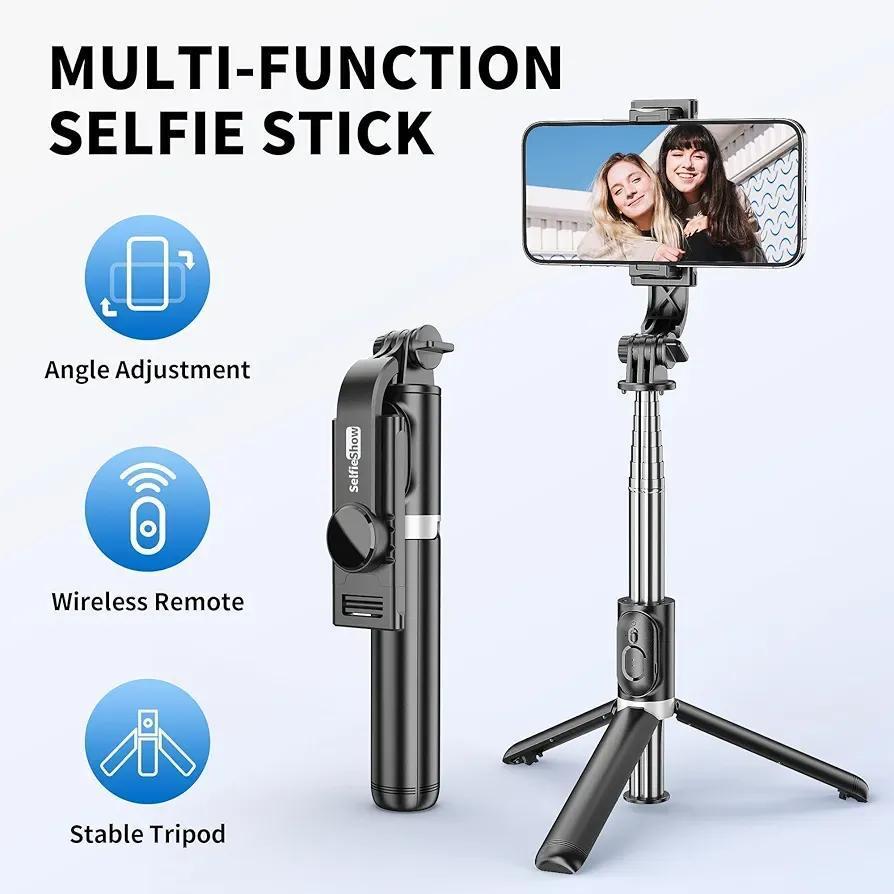 Extendable Selfie Stick with Remote Control ABS Plastic