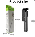 Lightweight Selfie Stick Black ABS 190mm