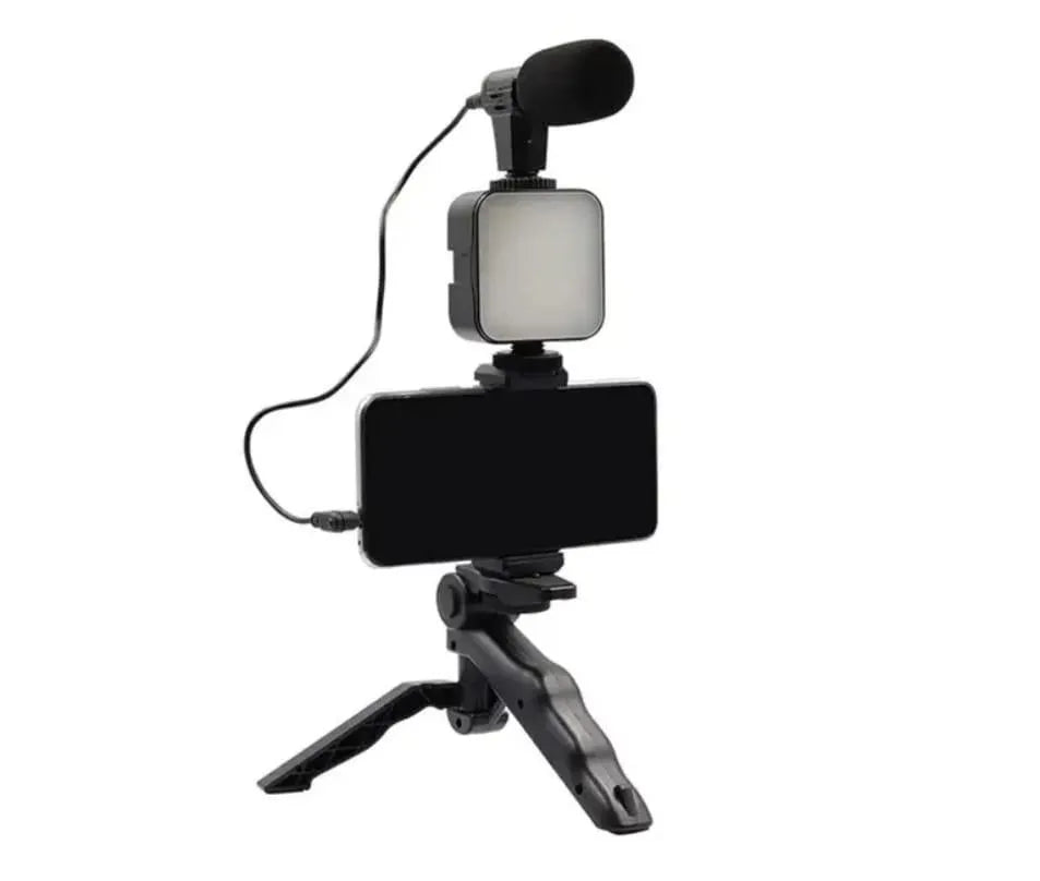 Portable LED Tripod Stand Black 20mAh Battery