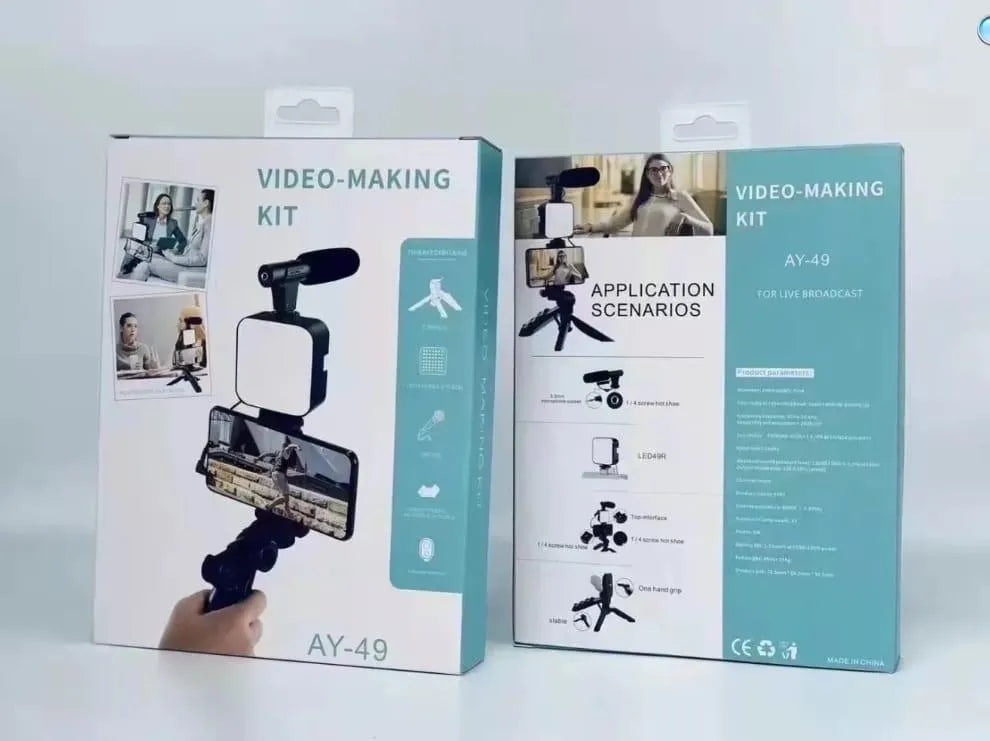 Portable LED Tripod Stand Black 20mAh Battery