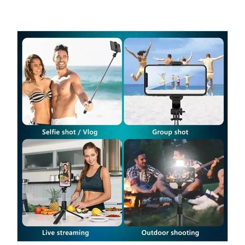 Portable Black Selfie Stick for Phones - Durable ABS Plastic, Lightweight & Stylish Black