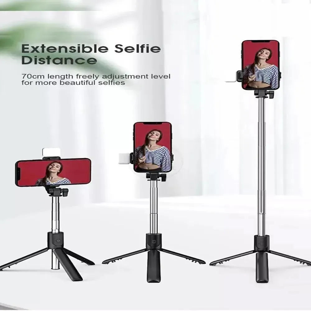 Portable Black Selfie Stick for Phones - Durable ABS Plastic, Lightweight & Stylish Black