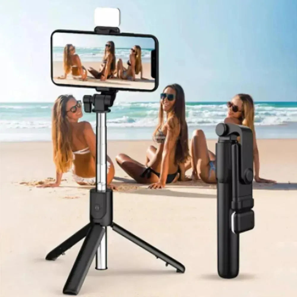 Portable Black Selfie Stick for Phones - Durable ABS Plastic, Lightweight & Stylish Black