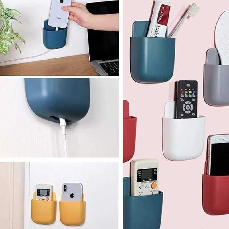 Wall Mounted Phone Holder Multicolor Plastic