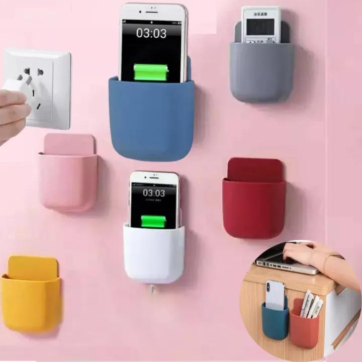 Wall Mounted Phone Holder Multicolor Plastic
