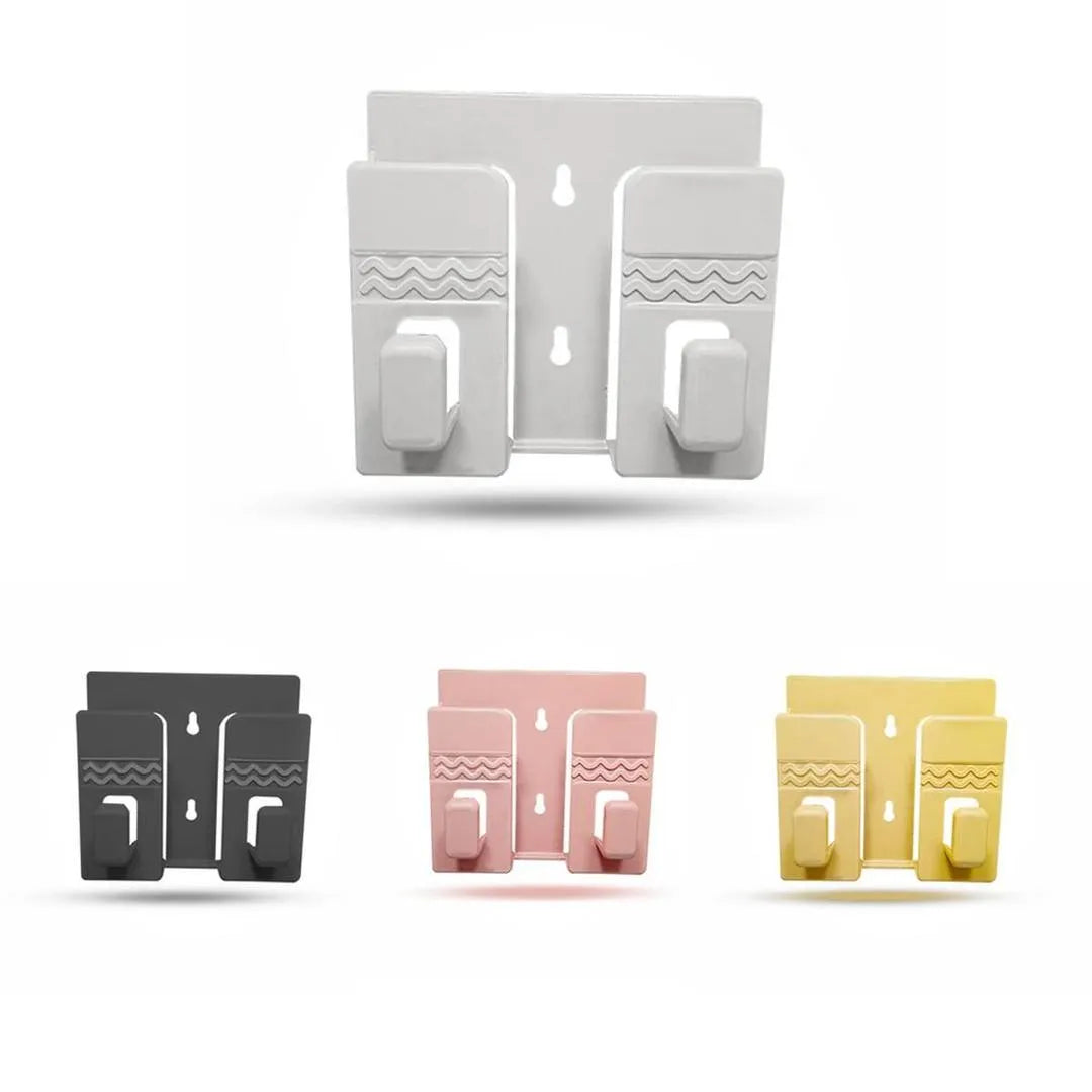 Wall Mounted Mobile Phone Holder Multicolor Plastic Pack of 2