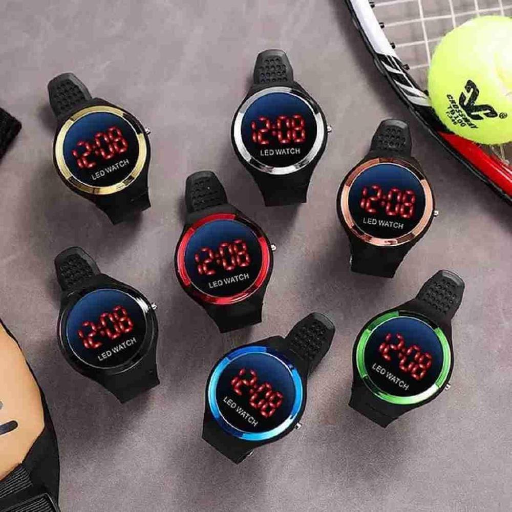 LED Digital Watch for Kids with Red Display
