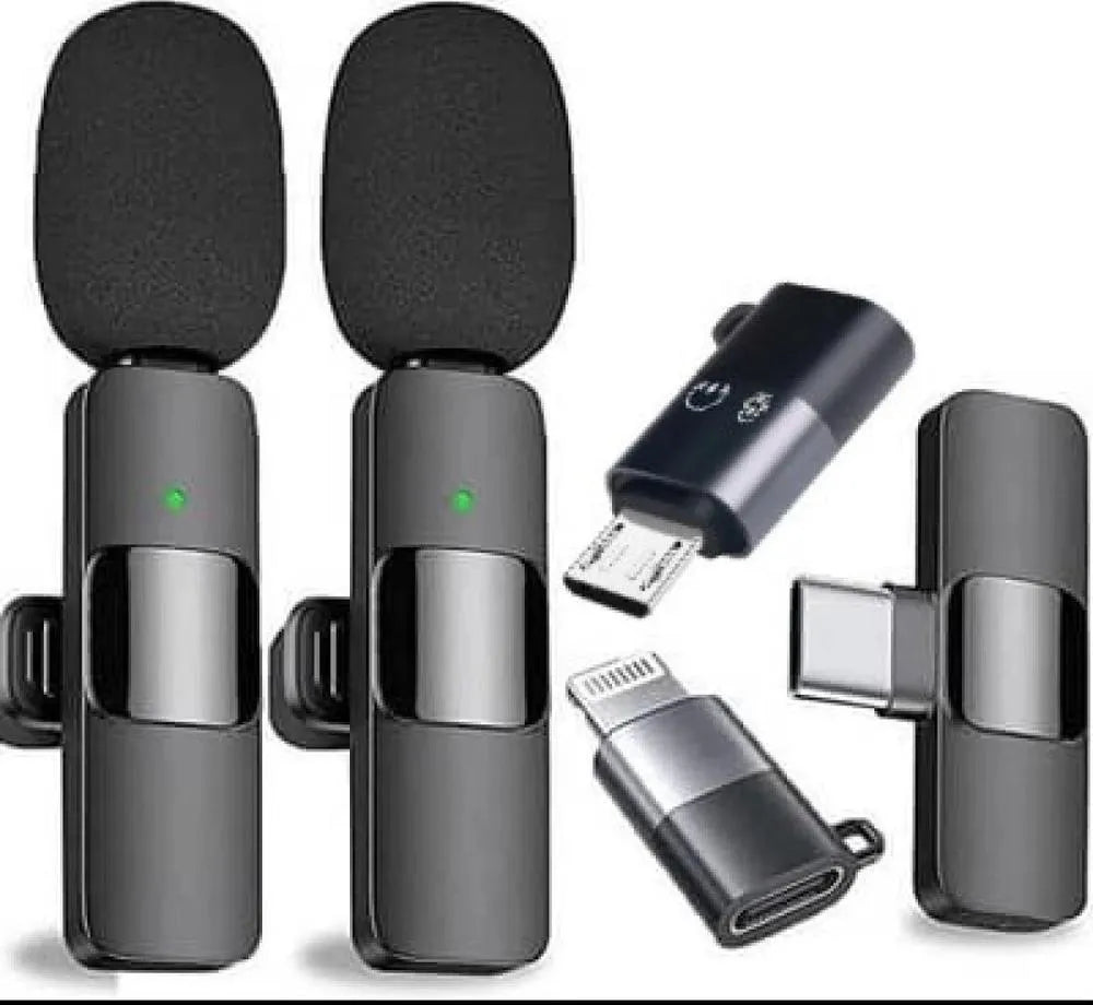 K9 Wireless Microphone for Vloggers with Noise Reduction & Type-C Adapter