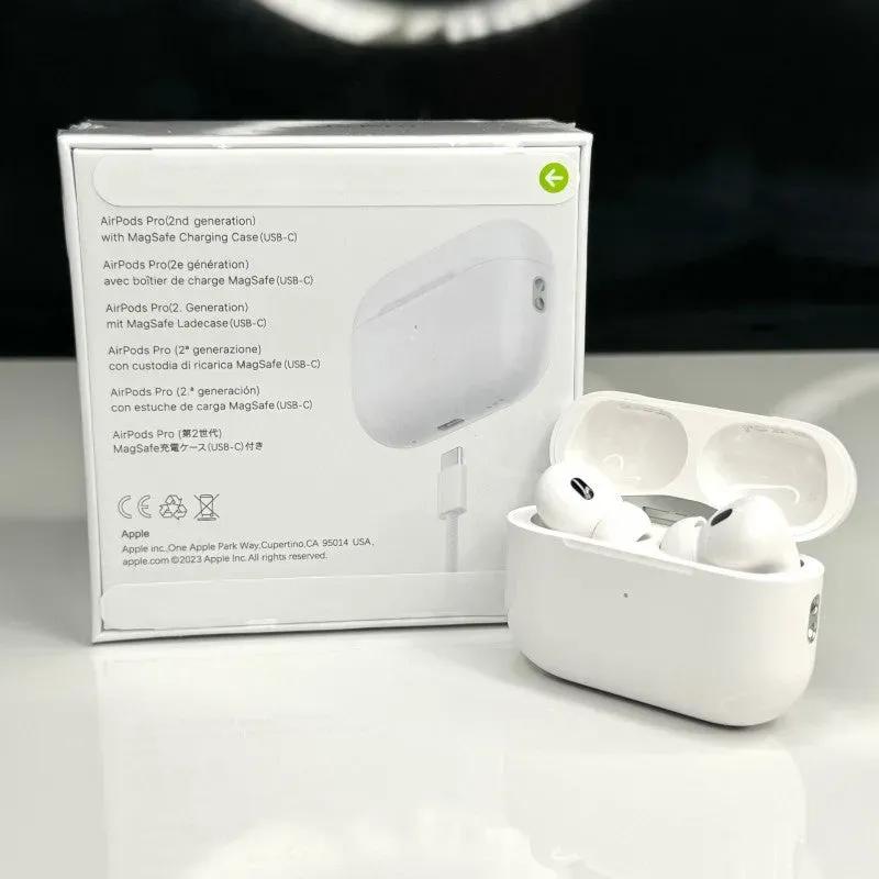 White Bluetooth 5.3 Noise-Cancelling Earbuds with Charging Case