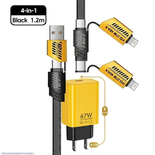 3 in 1 Mobile Phone Charger 67 Pack Of Pack Of 1