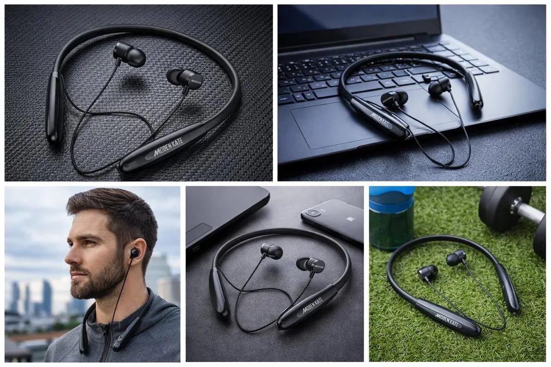 Modern Wireless Earphones Bluetooth 5.2 Lightweight Neckband
