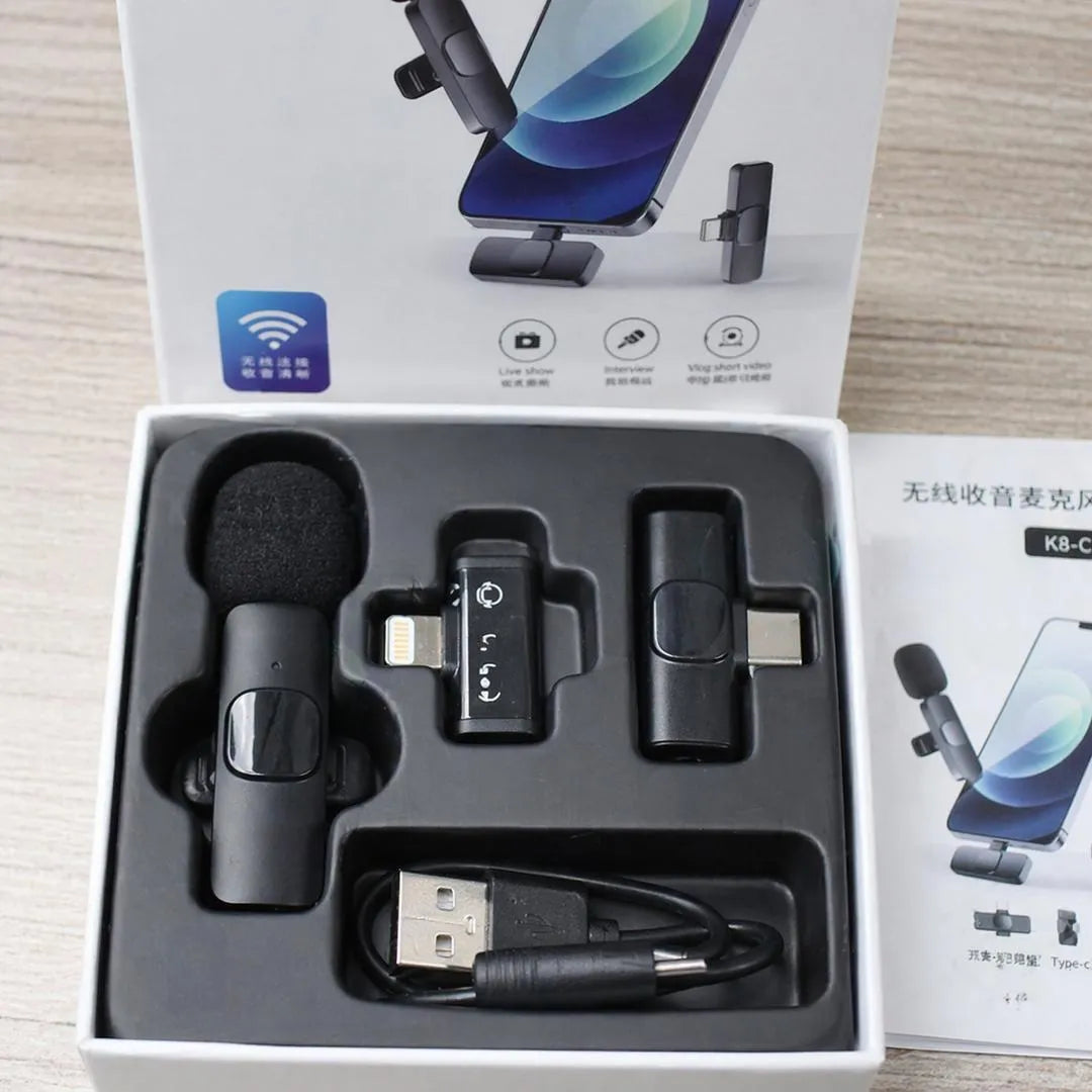 K8 Wireless Microphone for Vloggers & Teachers