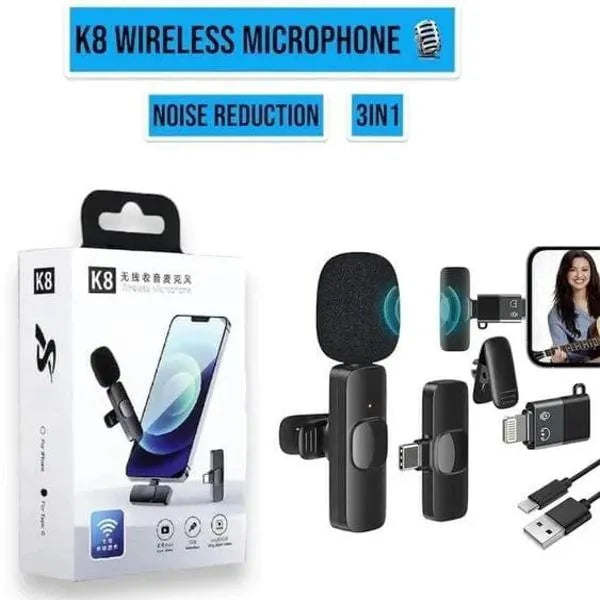 K8 Wireless Microphone for Vloggers & Teachers