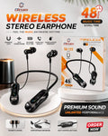 Oteam SA-123 Wireless Stereo Neckband Earphones | Bluetooth Magnetic Earbuds | 48 Hours Battery Backup